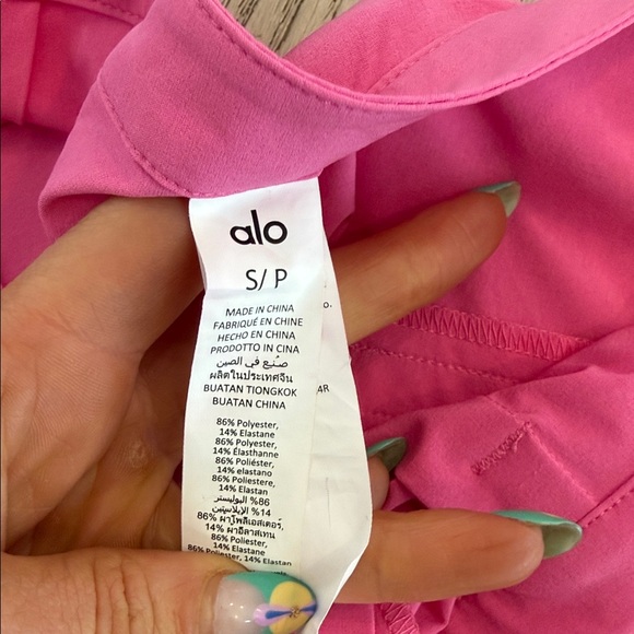 ALO Yoga Pink Eliminate midrise Trouser Pants - Picture 2 of 10